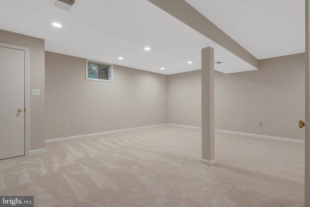 73 Mcpherson Cir, Sterling, VA 20165 - finished basement featuring light colored carpet, recessed lighting, and baseboards