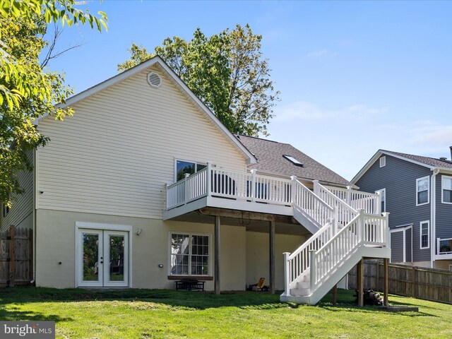 112 Rebels Cir, Winchester, VA 22602 - back of house featuring a wooden deck and stairway