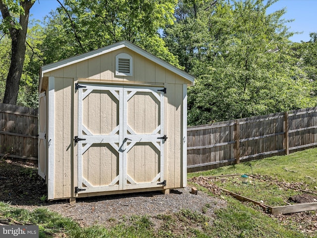 112 Rebels Cir, Winchester, VA 22602 - view of shed featuring a fenced backyard