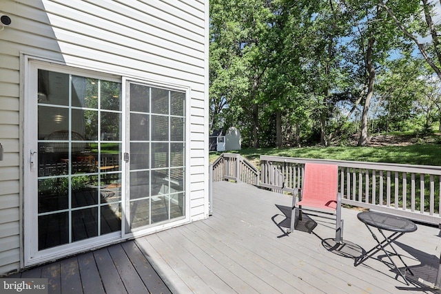 view of wooden deck