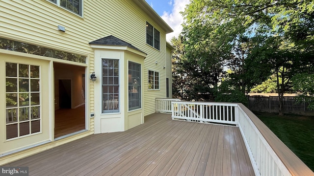 wooden deck with fence
