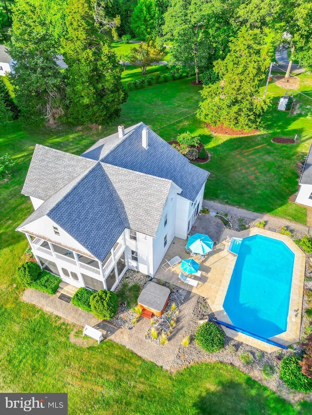 birds eye view of property