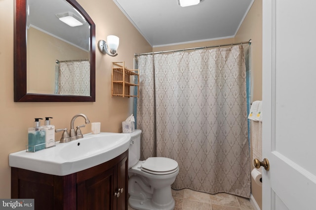 412 Linda Ave, Linthicum Heights, MD 21090 - full bathroom with toilet, vanity, and crown molding