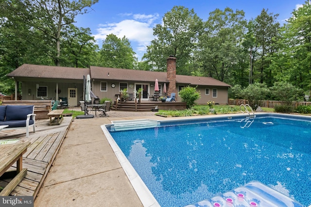 8543 Ingleton Rd, Easton, MD 21601 - view of swimming pool featuring a deck and fence
