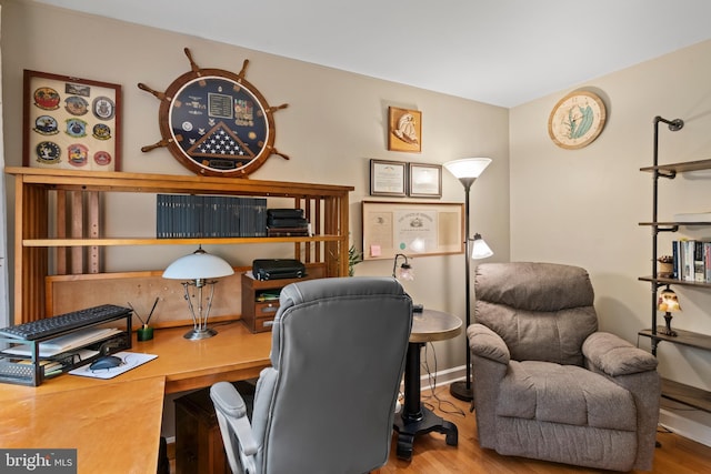 8543 Ingleton Rd, Easton, MD 21601 - office area featuring wood finished floors and baseboards