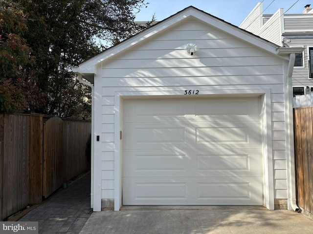 3612 S St NW, Washington, DC 20007 - garage with fence and concrete driveway
