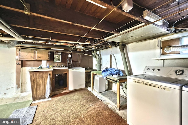 1492 Leonard St, York, PA 17404 - basement with washer and clothes dryer