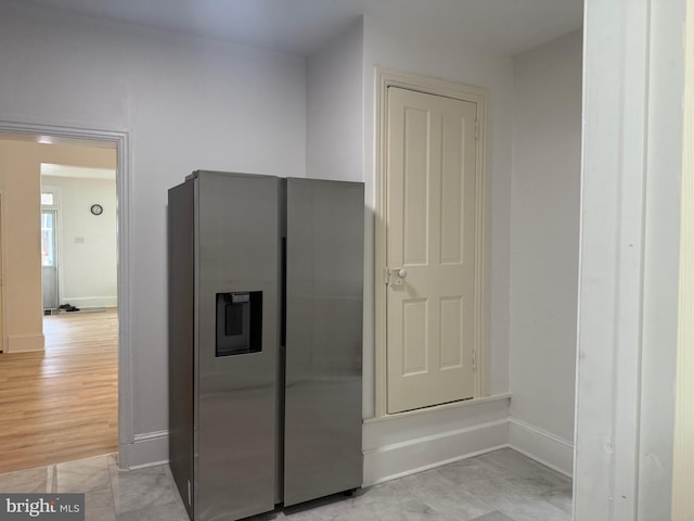 730 Third, Lansdale, PA 19446 - kitchen with stainless steel refrigerator with ice dispenser and baseboards