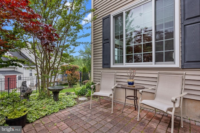 view of patio / terrace with fence