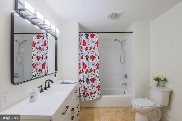 3614 Keene Ave, Baltimore, MD 21214 - full bath featuring toilet, shower / bath combo with shower curtain, tile patterned floors, vanity, and baseboards