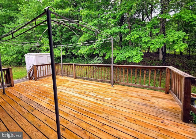 5925 Huntingtown Rd, Huntingtown, MD 20639 - view of wooden deck