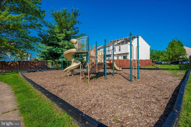 community playground with fence