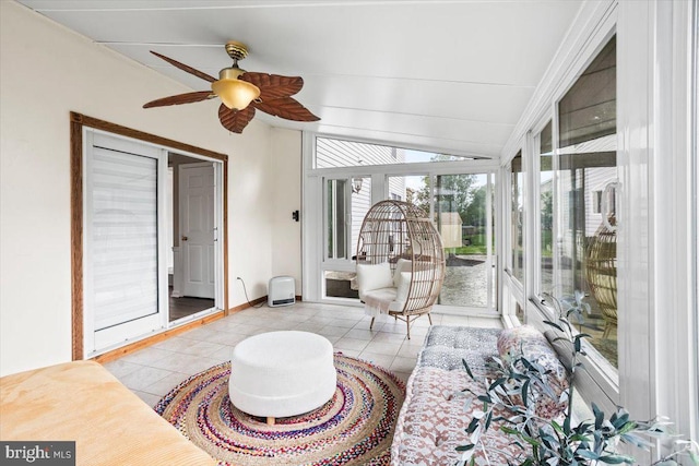 6122 Wallingford Way, Mechanicsburg, PA 17050 - sunroom / solarium with vaulted ceiling, tile patterned flooring, and baseboards