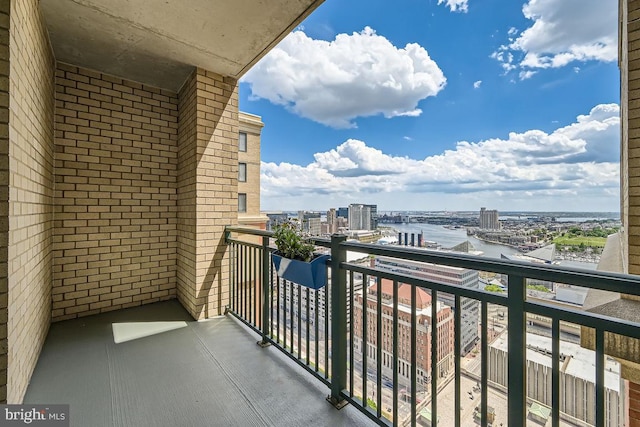 balcony featuring a city view