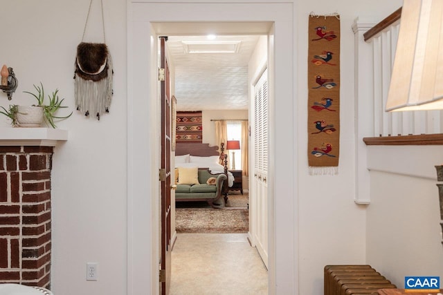 corridor with attic access