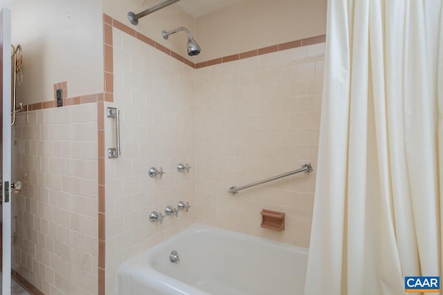 full bath featuring shower / tub combo