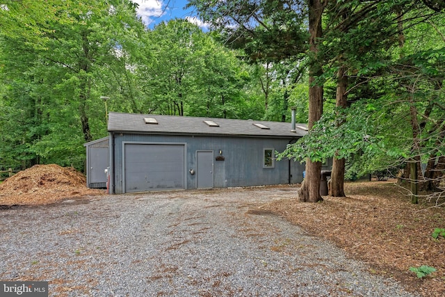 15708 Thompson Rd, Silver Spring, MD 20905 - detached garage featuring gravel driveway
