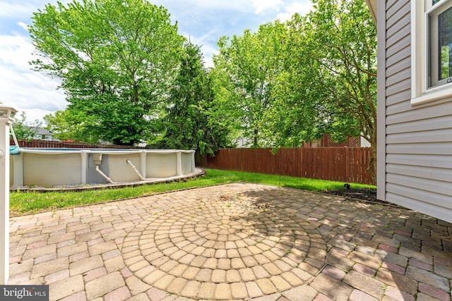 view of patio featuring a fenced backyard