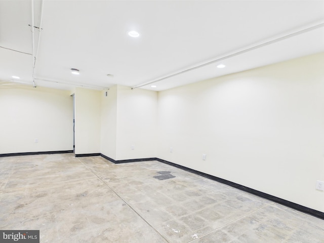 5135 N Fairhill St, Philadelphia, PA 19120 - below grade area featuring baseboards and recessed lighting