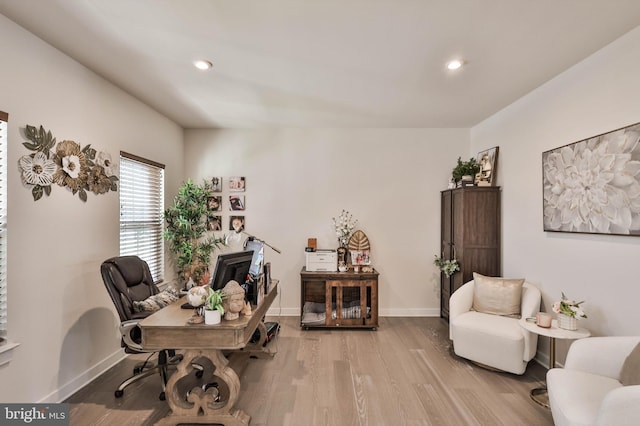 3911 Dewalt St, Bethlehem, PA 18020 - home office featuring recessed lighting, baseboards, and wood finished floors