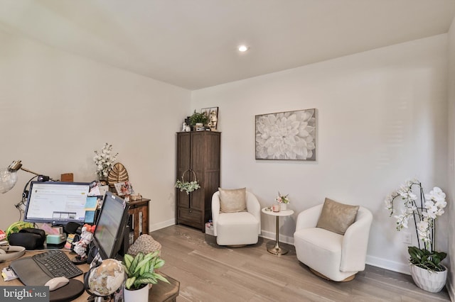 3911 Dewalt St, Bethlehem, PA 18020 - sitting room with recessed lighting, baseboards, and light wood finished floors