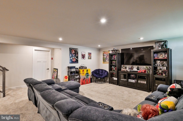 3911 Dewalt St, Bethlehem, PA 18020 - carpeted living area with recessed lighting