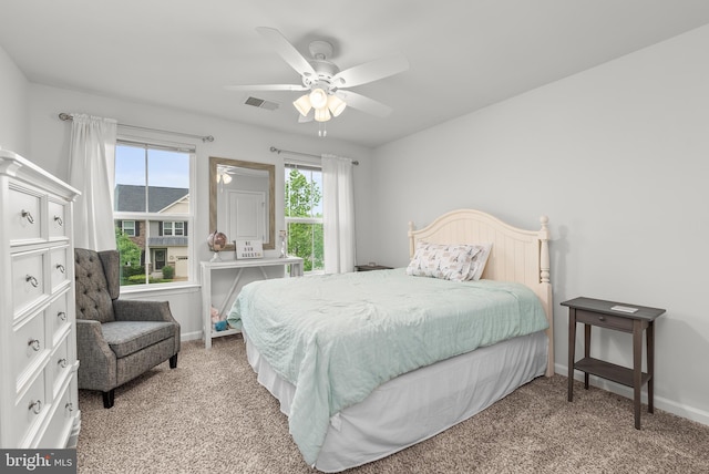 8365 Eagle St, Glen Burnie, MD 21060 - bedroom with carpet flooring, baseboards, and ceiling fan