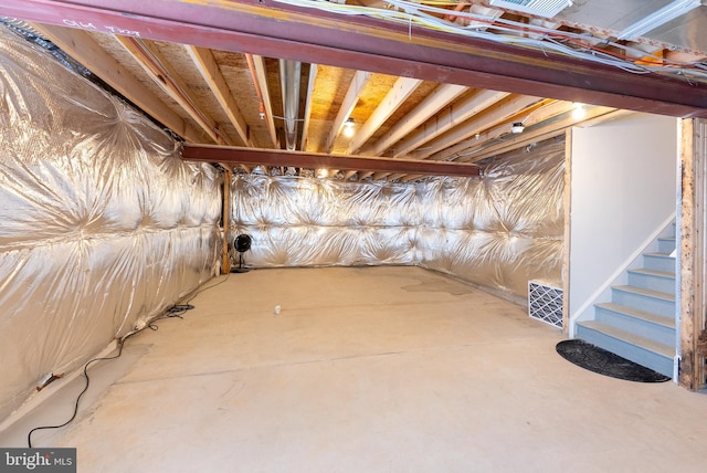 8365 Eagle St, Glen Burnie, MD 21060 - unfinished basement featuring stairway