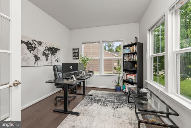 8365 Eagle St, Glen Burnie, MD 21060 - office with wood finished floors, healthy amount of natural light, and baseboards