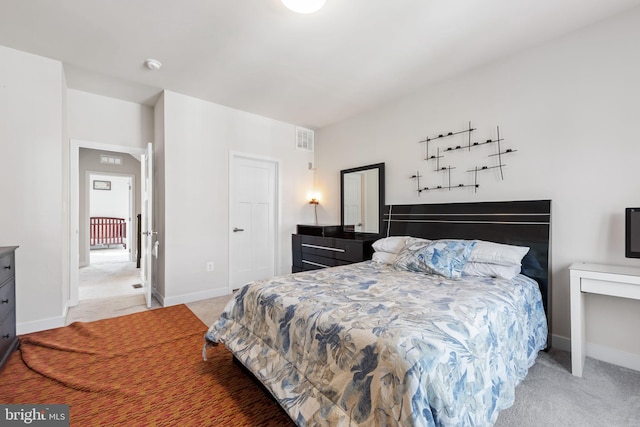 9912 Vista Pointe Dr, Upper Marlboro, MD 20774 - bedroom with baseboards, visible vents, and light colored carpet