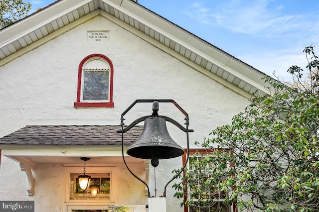 exterior view of stucco siding