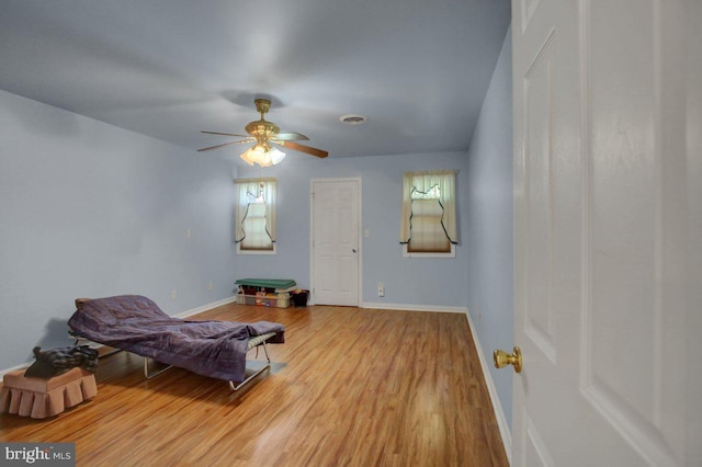 169 Lantern Ln, Chambersburg, PA 17201 - living area with a ceiling fan, baseboards, and wood finished floors