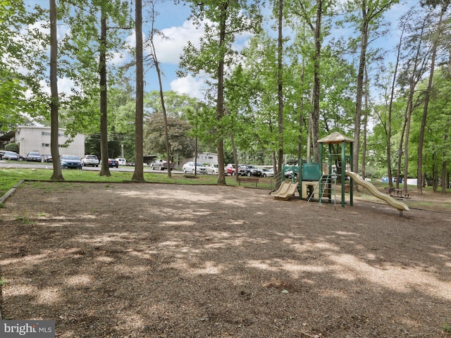view of community jungle gym