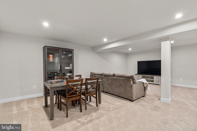 3150 Dodder Way, Odenton, MD 21113 - dining space with light carpet, recessed lighting, and baseboards