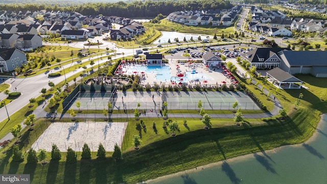 3150 Dodder Way, Odenton, MD 21113 - aerial view of residential area featuring a pool area
