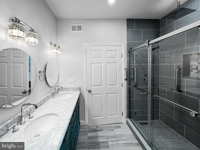 77 Iris Way, Charles Town, WV 25414 - full bath featuring a shower stall and double vanity