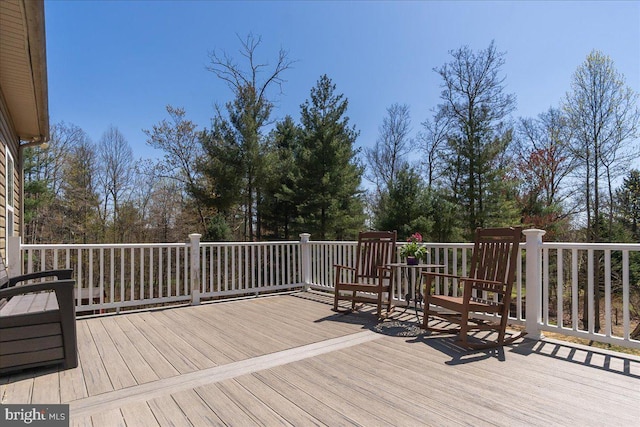 view of wooden terrace