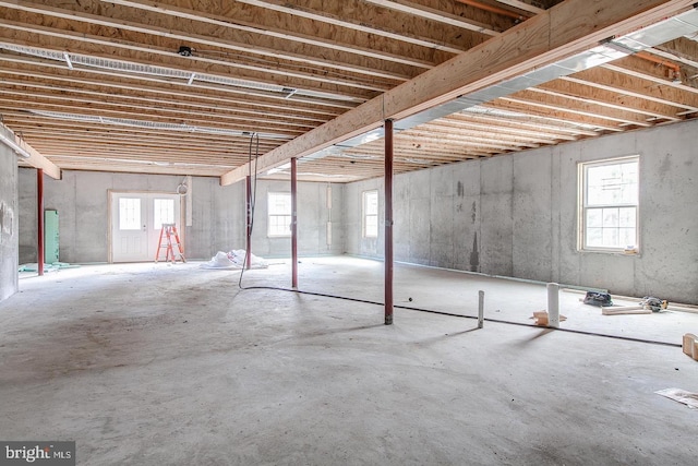 basement with a wealth of natural light
