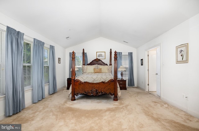 12216 Hillantrae Dr, Clinton, MD 20735 - bedroom with lofted ceiling, light colored carpet, and baseboards