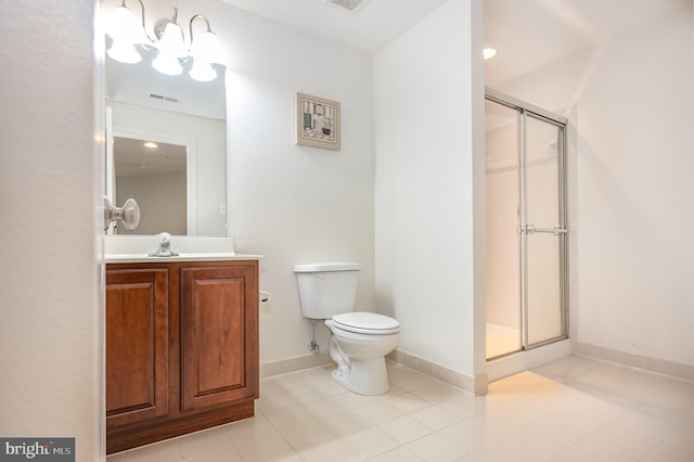 12216 Hillantrae Dr, Clinton, MD 20735 - full bathroom featuring toilet, a shower stall, vanity, baseboards, and tile patterned flooring