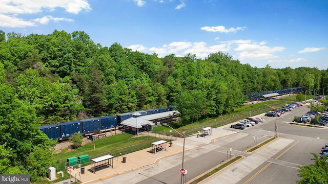 bird's eye view of a heavily wooded area