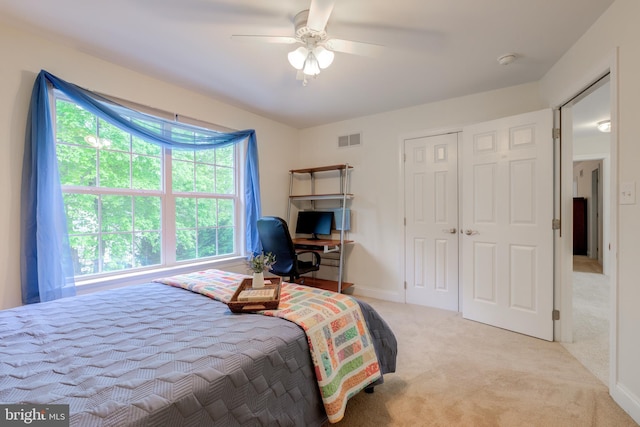 110 Trout Stream Dr, Newark, DE 19711 - carpeted bedroom with a closet, ceiling fan, and baseboards