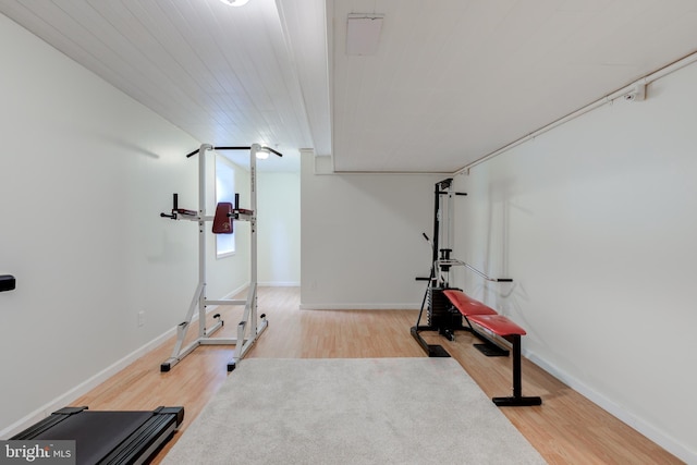 110 Trout Stream Dr, Newark, DE 19711 - workout room featuring wood finished floors and baseboards