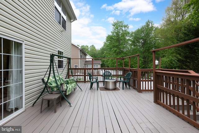 110 Trout Stream Dr, Newark, DE 19711 - wooden terrace featuring view of scattered trees