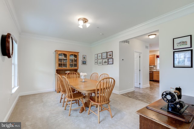 110 Trout Stream Dr, Newark, DE 19711 - dining area with crown molding, plenty of natural light, and baseboards