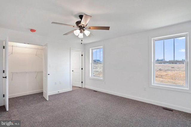 1011 Southwood Dr, Shippensburg, PA 17257 - unfurnished bedroom with carpet, baseboards, a closet, and ceiling fan