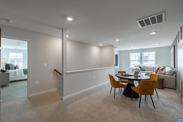 464 Bayberry Ln Unit F3C-10, Zion Crossroads, VA 22942 - carpeted dining area with baseboards, a wealth of natural light, recessed lighting, and visible vents