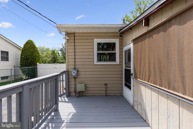 deck with fence