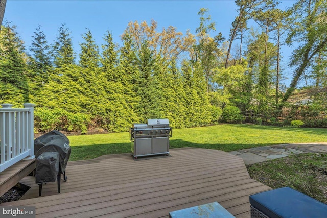 107 Forest Ave, Medford, NJ 08055 - wooden deck featuring a lawn