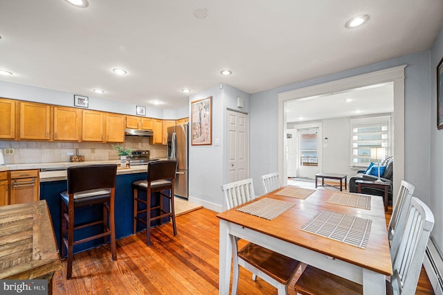 4037 Mitchell St, Philadelphia, PA 19128 - dining room with light wood-style floors, recessed lighting, and baseboards